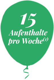 15 Aufenthalte pro Woche (1)