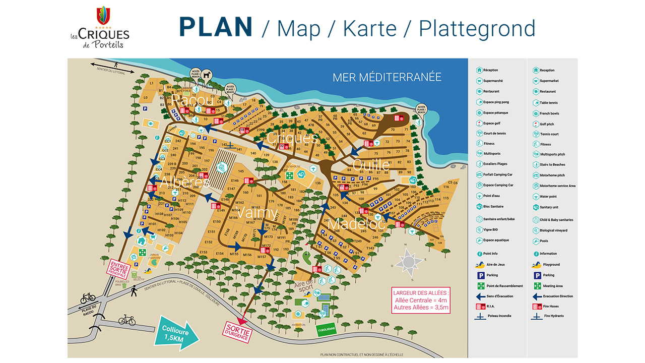 Plan du camping